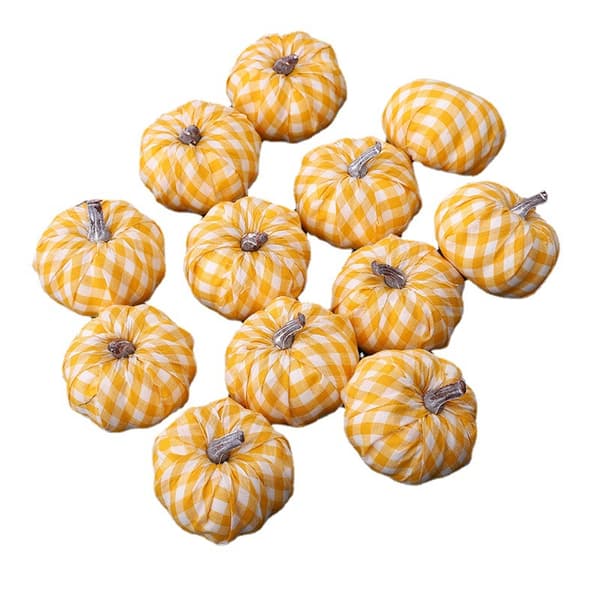 20 stk. dekorative pumkin-simulering orange klud pumkin b