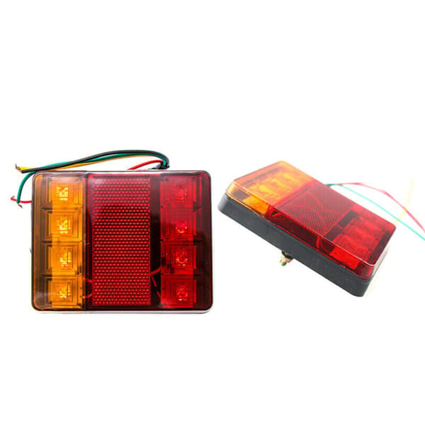 2 stk. Bil Lastbil Trailer LED 12V Bagerste Brems Stop Blinklys