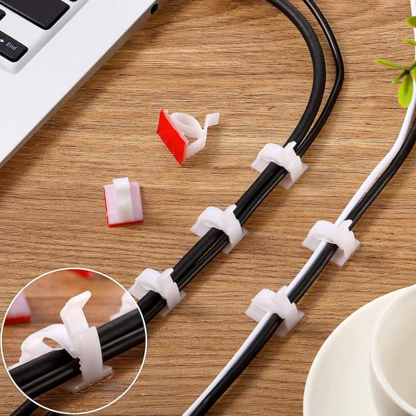 Mini Utendørs Wire Klips med Limstrimler Lys Klips Dekorativ