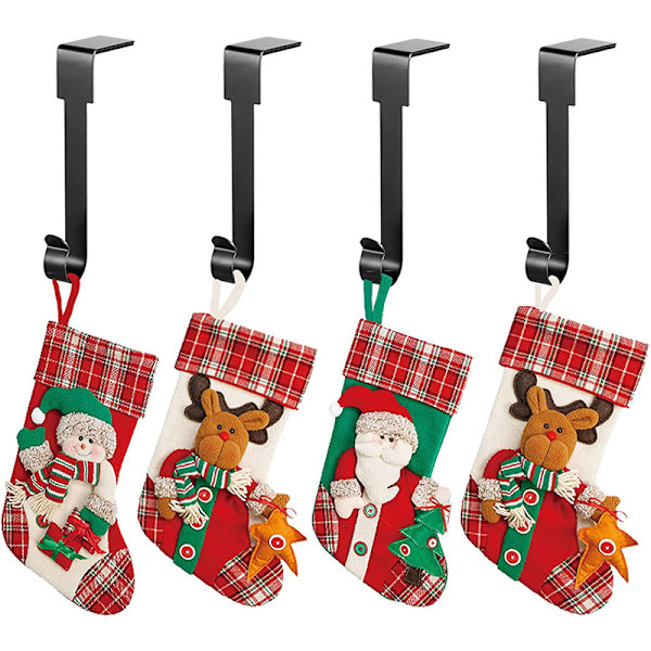 6 Julstrumpor Mantel Hook Hangers Julstrumpor Hållare