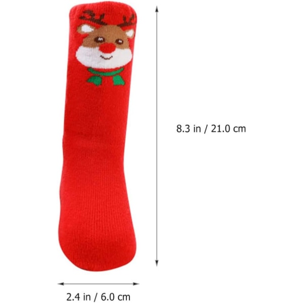 3 Par Julstrumpor för Bebis Vinter Tjocka Varma Strumpor Mjuka