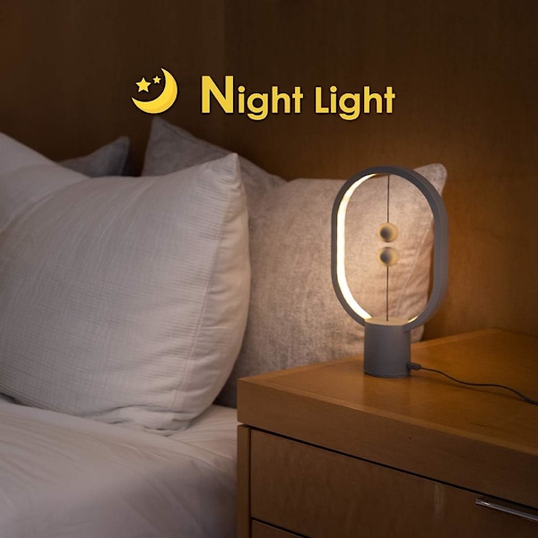 Lampe Heng Balance, flytende lys, LED bordlampe