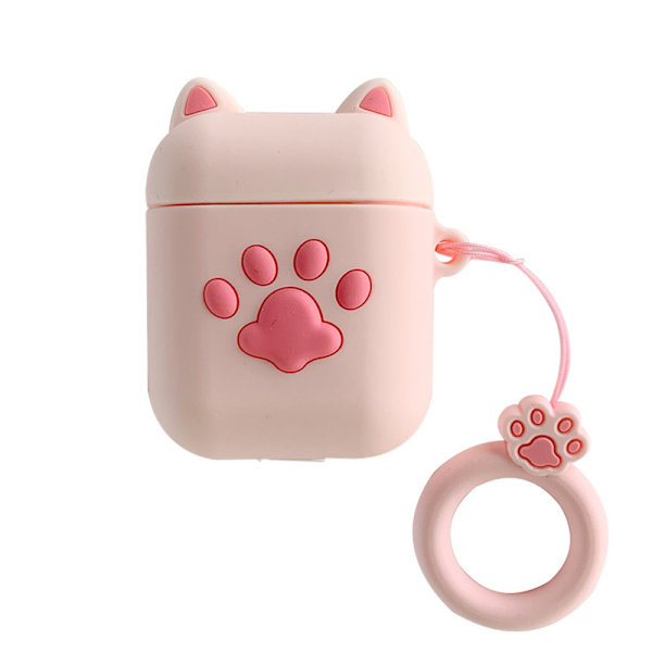 Airpods 1/2-fodral, Super Söt Kreativ Rolig Katt Tass Kitty Fötter Palm