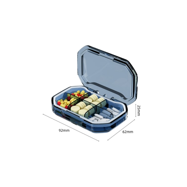 Bærbar pilleboks Dispenserer 7 dager bærbar pille med stor kapasitet