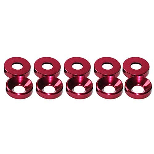 10 x M4 Anodiserte Aluminium Senket Hode Motorrom Bumper Cup