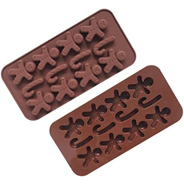 Sett med 2 silikonkakeformer, 12 hulromssjokoladeformer, Latti DXGHC