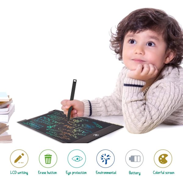 12 Tommer Farverig LCD Skrivetablet, Stor Tegnebræt, Chi DXGHC