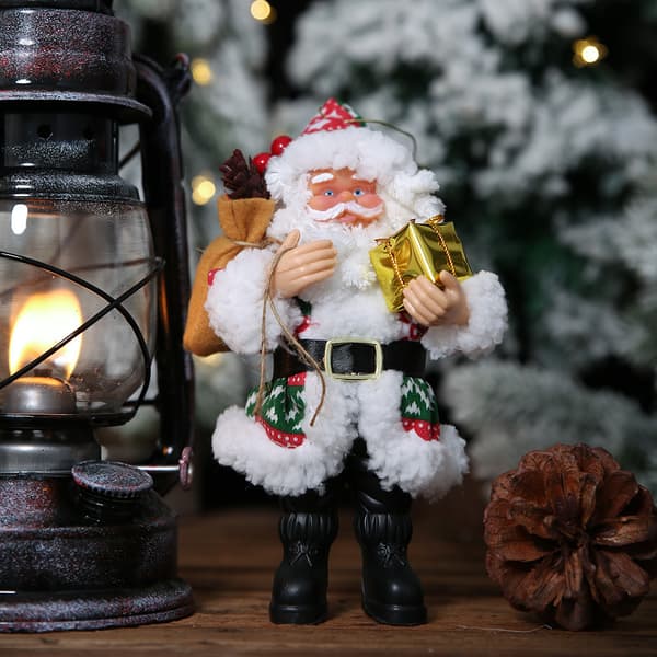 4 stk. Julepynt Resin Santa Claus Ornamenter Sta
