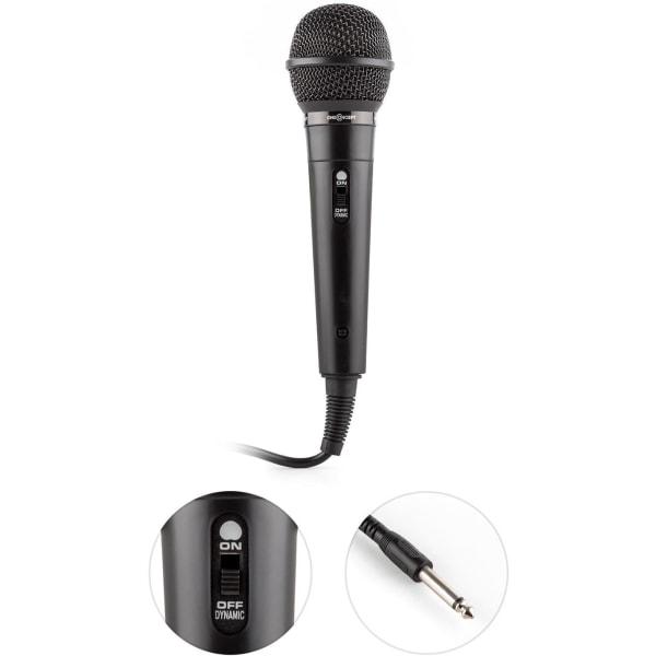 Karaoke dynamisk mikrofon (unidireksjonell, 76dB følsomhet) 6,5 mm