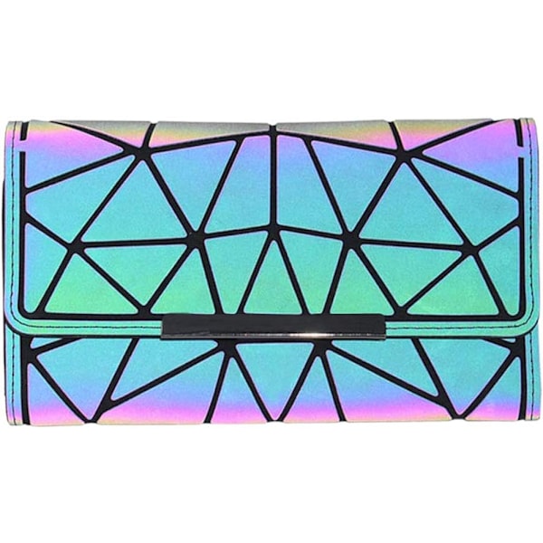Geometrisk Lång Plånbok Mode Luminous Trifold Galler Vägg