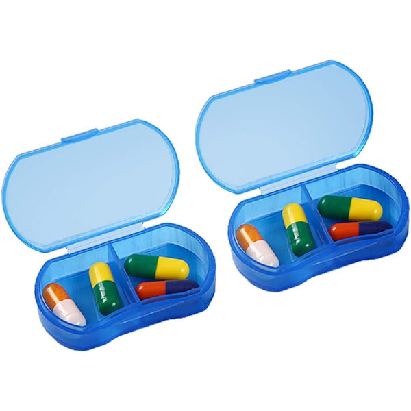 2 Pakkaus Tasku Pill Organizer - Pillit, Päivittäinen AM ja PM Säiliö