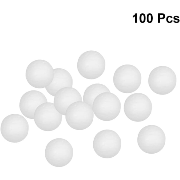 100 styrofoamklot i vitt - DIY-klot för pyssel