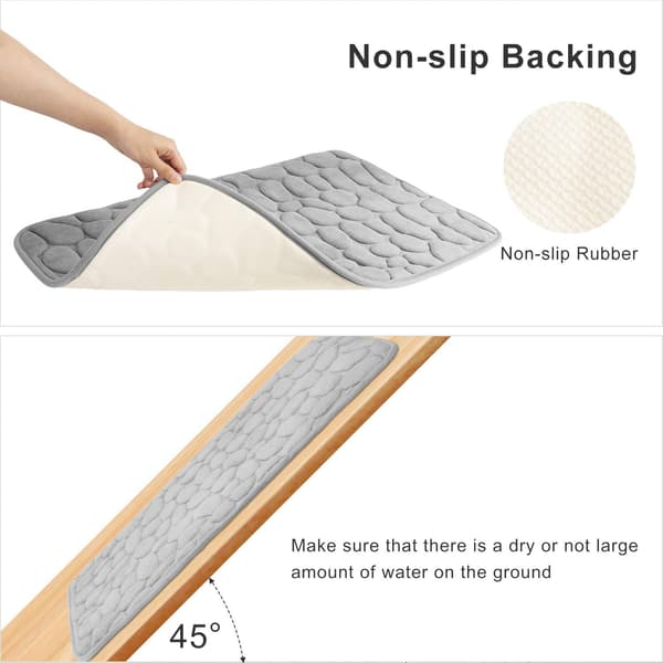 Minneskum Badematte Antislipp Badematte Premium Vann Absorberende Ba