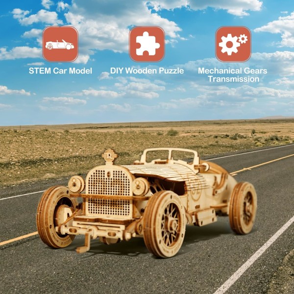 Mallitautot rakennettavaksi, 3D-puinen palapeli aikuisille ja teineille, DIY Sca