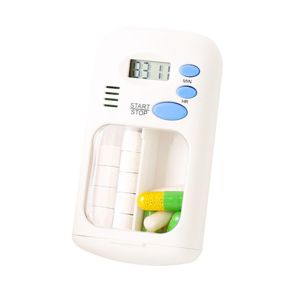 Pillepåmindelse Medicin Dispenser, Lille Pilleæske Automatisk Medica