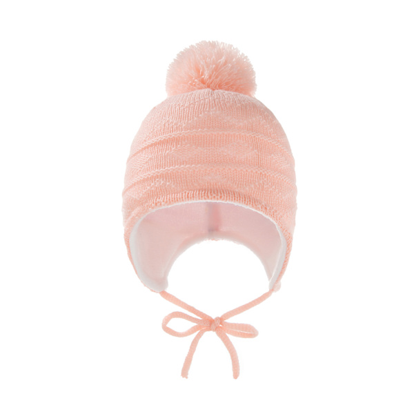 Børneører beskyttelseshue solid farve pelsbold plus fleece s