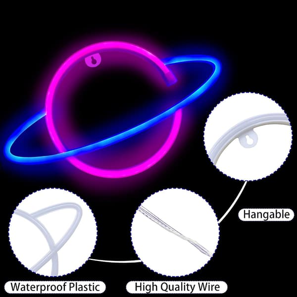 Planet LED Neonljus Neonljusskylt för vägg USB eller batteri