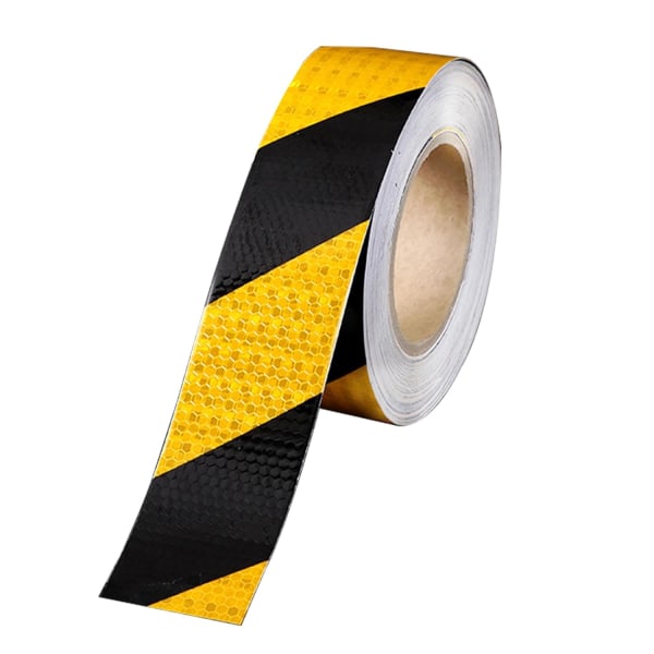 25M x 5cm gul og svart selvklebende reflekterende tape Haza DXGHC
