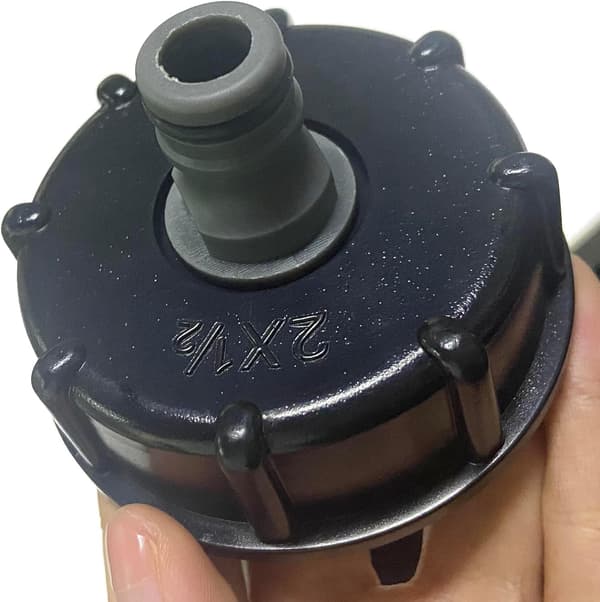 2 stk. IBC Tankdæksel, S60x6 IBC Fitting/Nippelprop, 1/2\" Udløb D