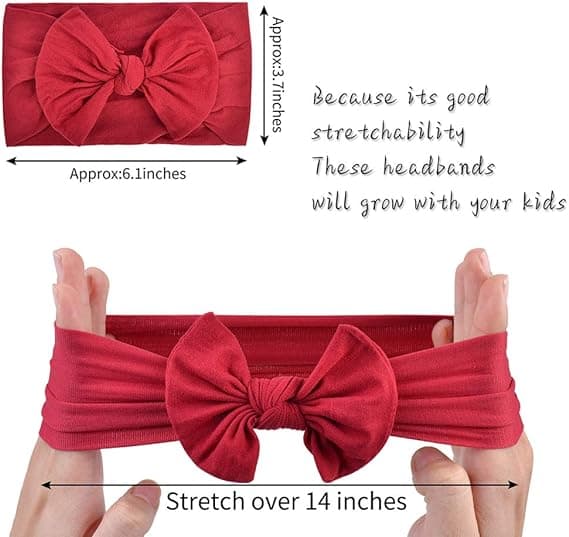 28 st Baby Flickor Hårband med Rosetter Nylon Hårbåge Elastiska Newbo