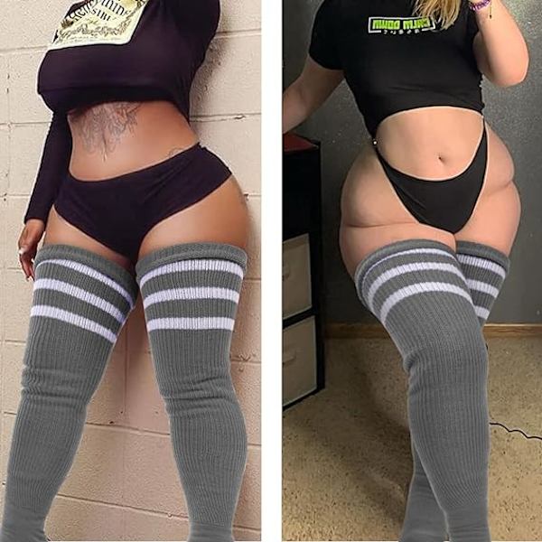 Plus Size Dame Thigh High Sokker for Tykke Lår - Ekstra Lange St