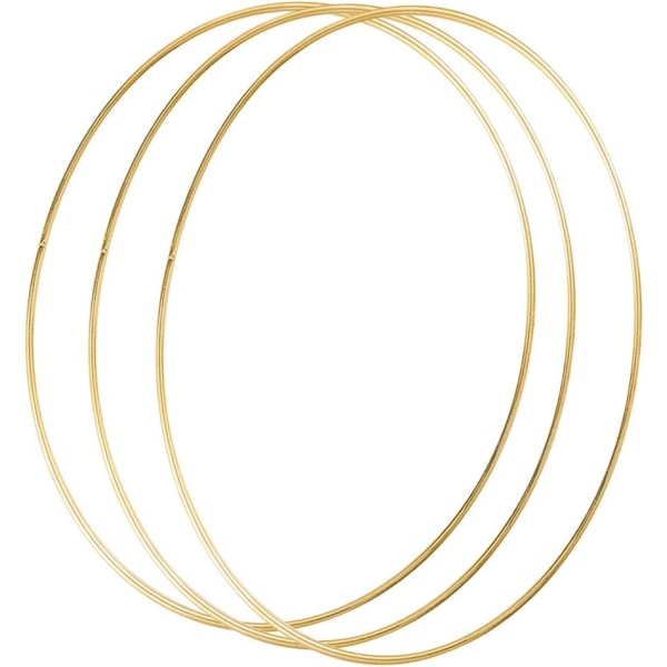 Sett med 3 metallringer for brudekranser, drømmefangere og makrame