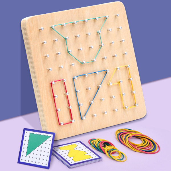 Træ Geobret Matematisk Manipulativt Materiale Array Blok Ge