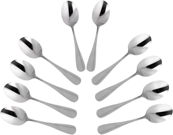 Set med 10 st teskedar Espresso Kaffe Rostfritt Stål Dess DXGHC