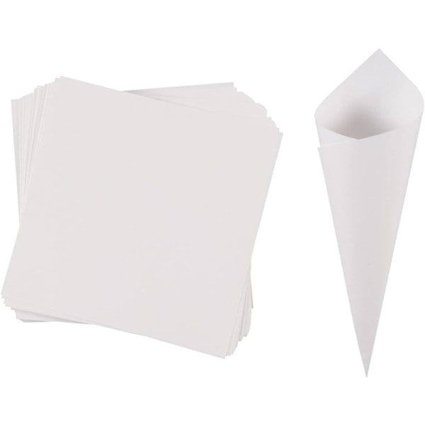 30 stk Kraft papir bryllup konfetti kegler, papir kegler Rose Flower