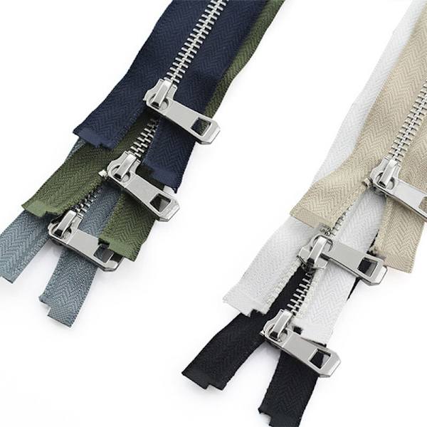 6-pack Högkvalitativ 5# Metalldragkedja 65cm Öppen-änd Autolås Metall Z
