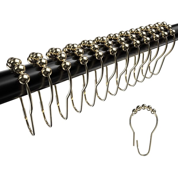Brushes til Bruseforhæng, Rustfri Metal Bruseforhængsringe