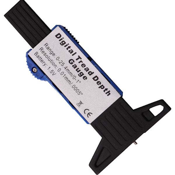 Elektronisk digitalt däckmönsterdjupmätare 0-25 mm