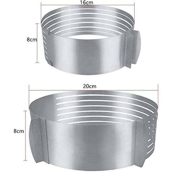 Kage Ring 6 til 8 Tommer Justerbar Rustfrit Stål Rundt Sponge C
