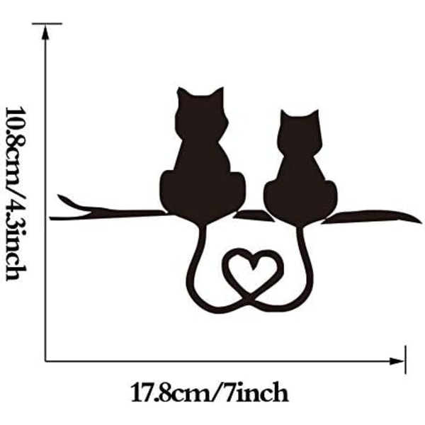 2 stk Søte Katt Sidekropp Dekal 3D Vinyl Grafikk, Lastebil Bil