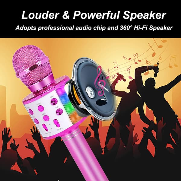 Bluetooth Karaoke Mikrofon för Barn och Vuxna: Trådlös Karaoke Mi