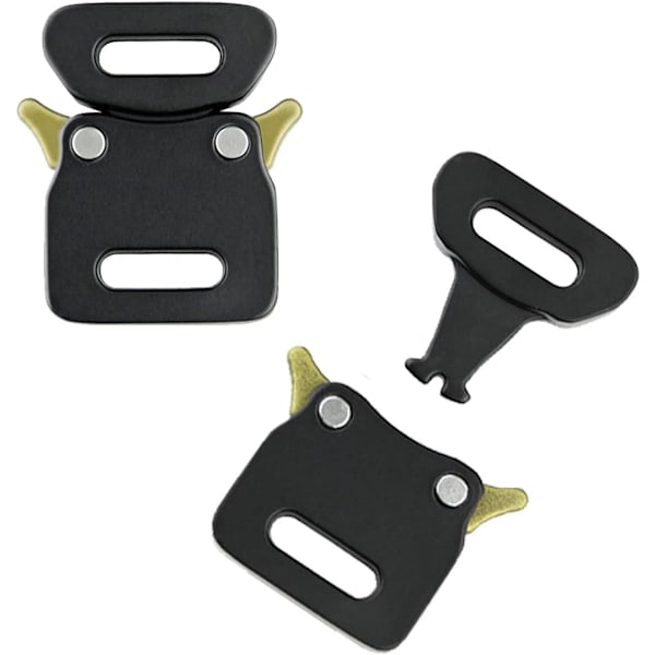 2 st Metallspänne Armbandsspänne Snabb Sidoavslutning Halsband B