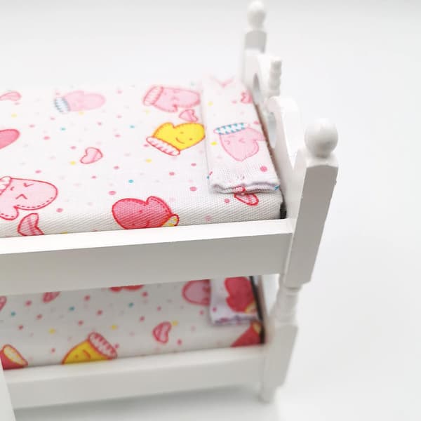 Loft seng, 1:12 Træ Dukkehuss Miniature Møbler Dekoration Bunk Be
