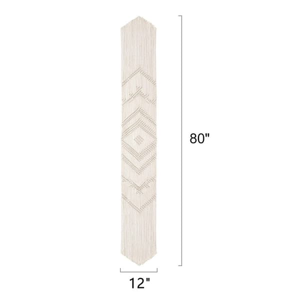 80 tommer macrame bordløber vævet håndlavet bryllupsborddekoration b