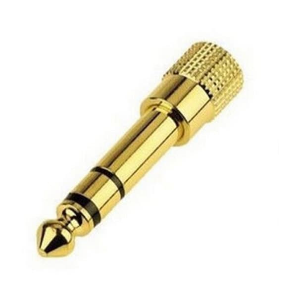 6,5 mm uros - 3,5 mm naarin audio-adapter mikrofoonversterker