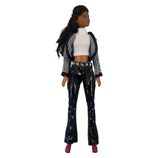 8 kpl 30 cm Barbie-nuken vaatteita, muodikkaita turkisneuletakkeja
