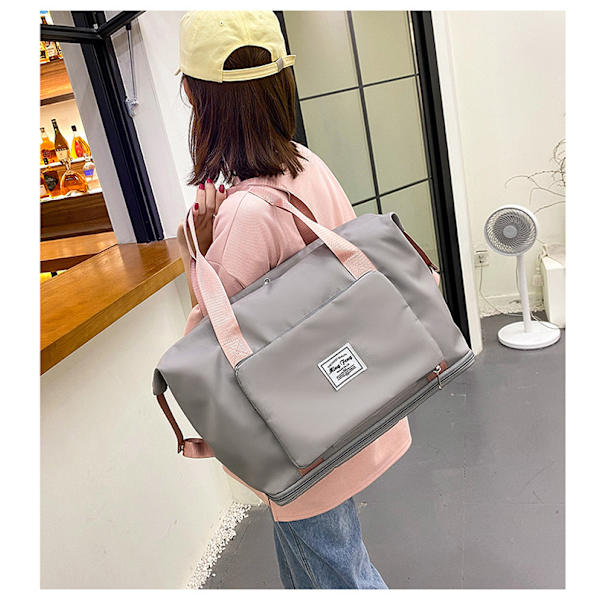 Stor Foldbar Rejsetaske, Nylon Udvidbar Weekender Lug