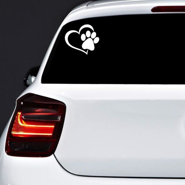 Bilsticker, Pote-stickers med hjerte til biler, vaskbar