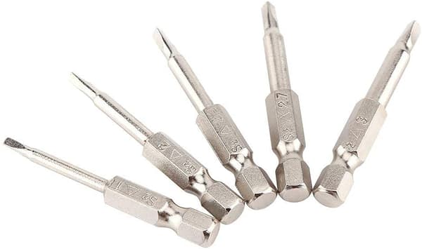 5-pack 50mm 1/4\" Magnetiska Skruvmejselbits Hex Skaft Triangel H