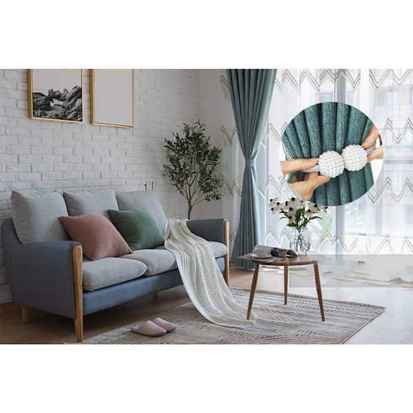 Magneettiset Verhoklipsit (6 kpl), Moderni Helmi Verhokiinnike