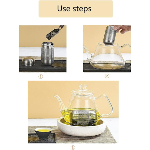Te-infuser, 304 rustfrit stål tebold, original te-infuser