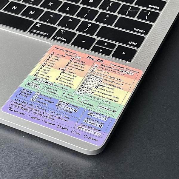 2-delad (M1+Intel) Mac OS tangentbordsdekal med vinyl, ingen återställning