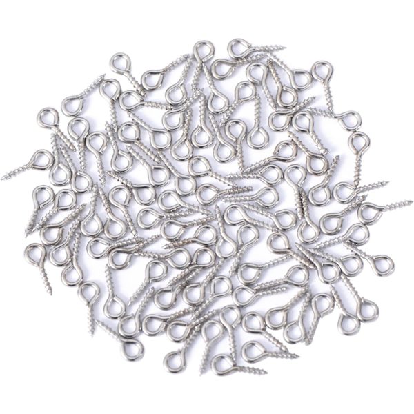 10mm per Ögla 4mm Rostfritt Stål Ögonkrokar Ögonskruvar för Resin,
