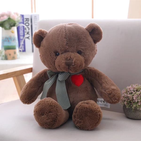 Teddy Bear Plyslegetøj Sød Valentinsdag 13 Tommer (Chokolade Farve