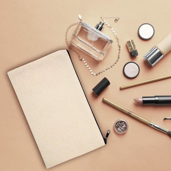 10-pack tomma DIY-väskor i canvas, pennfodral, sminkväska, tomma, DXGHC