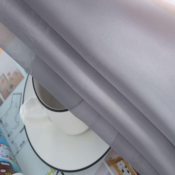 Läpinäkyvät voile-verhot keittiöön, sauma-taskuilla